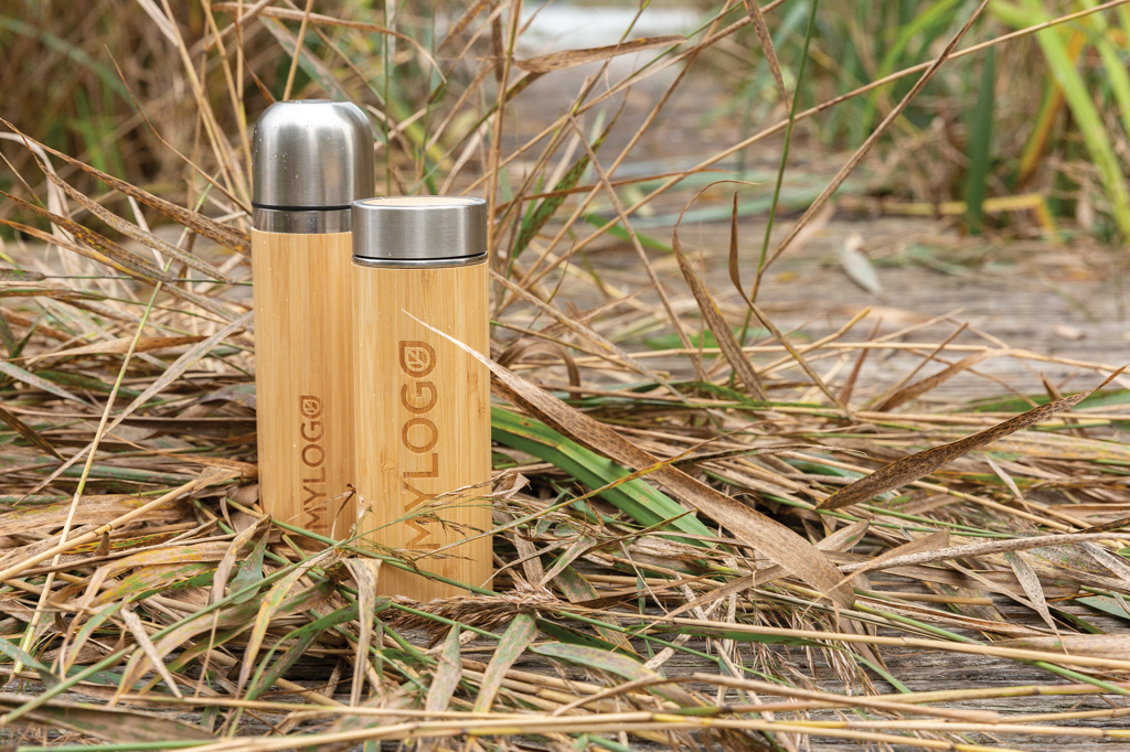 Picture of Bamboo vacuum travel flask