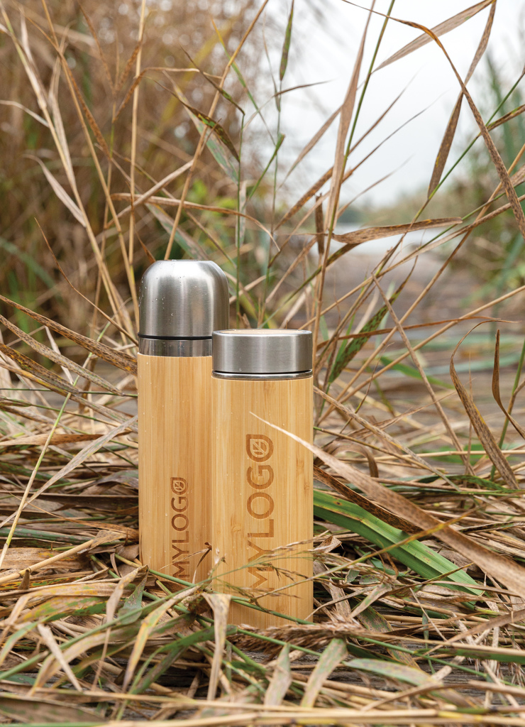 Picture of Bamboo vacuum travel flask