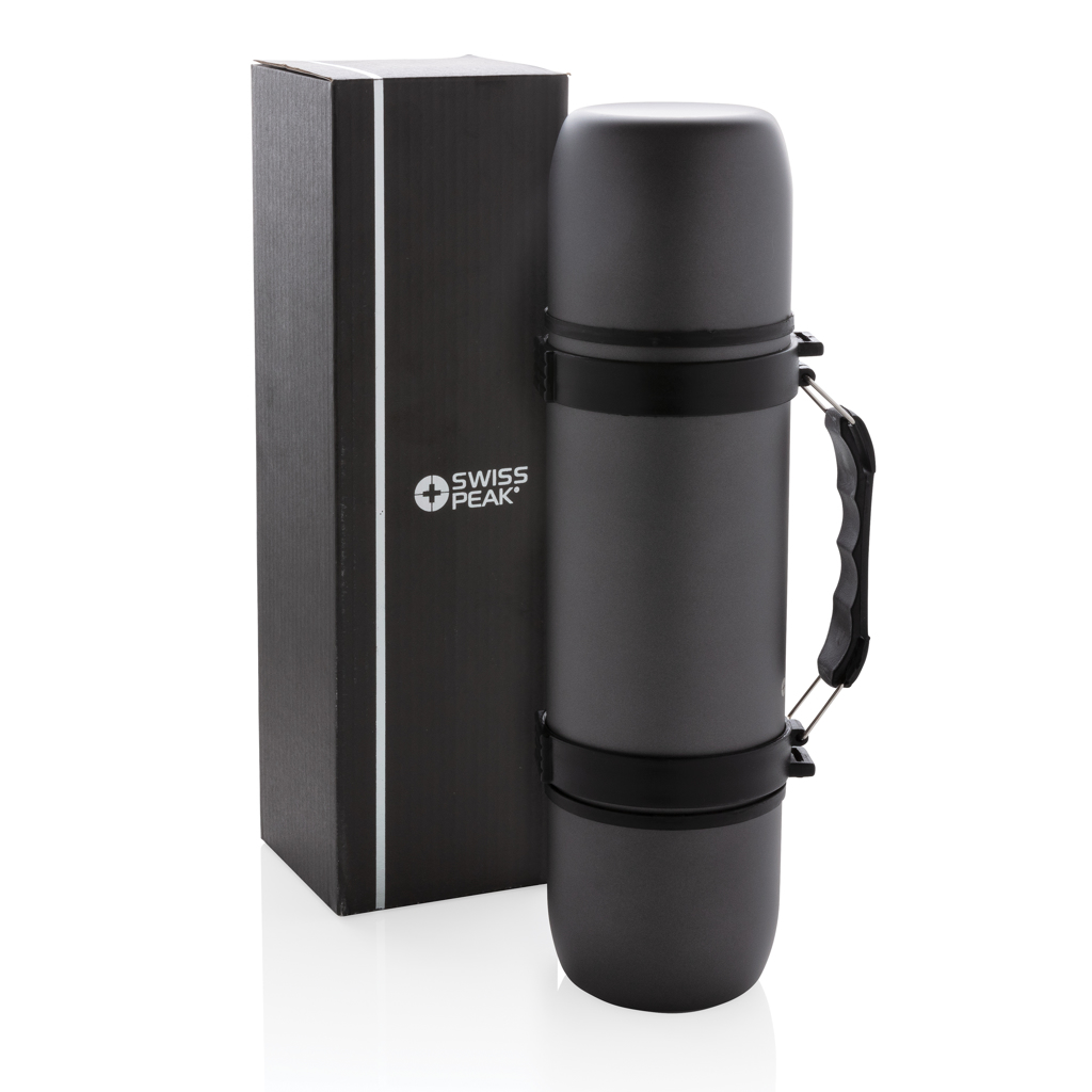 Vacuum flask with 2 cups Premier Print Promotions