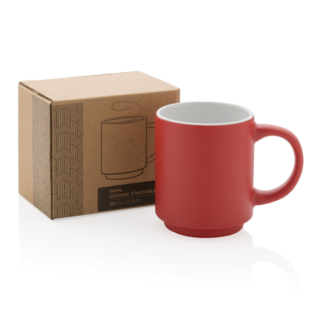 Taza apilable de cerámica 180ml