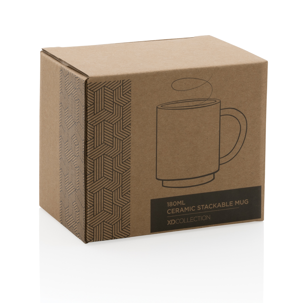 Taza apilable de cerámica 180ml