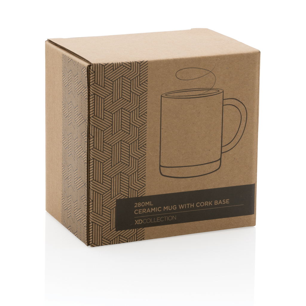 Taza de cerámica con base de corcho 280 ml