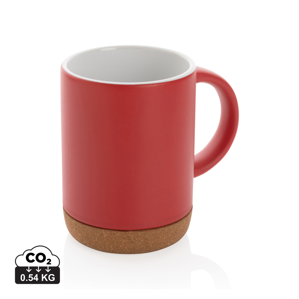 Taza de cerámica con base de corcho 280 ml