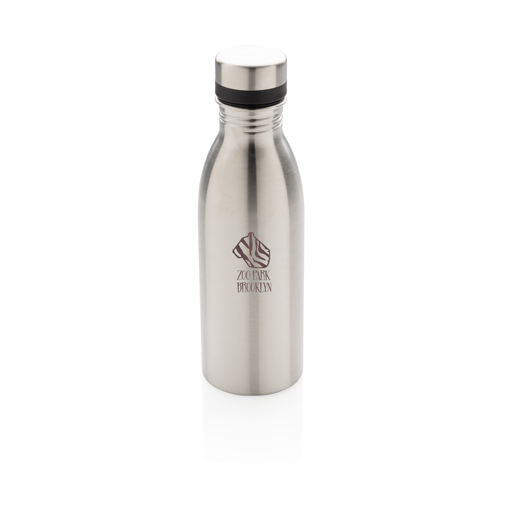 plata Botella de agua de lujo de acero inoxidable reciclado RCS