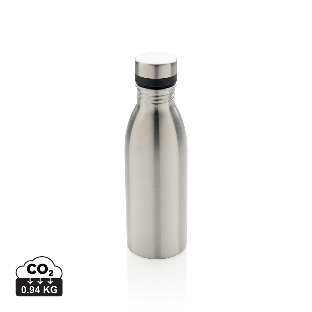plata Botella de agua de lujo de acero inoxidable reciclado RCS