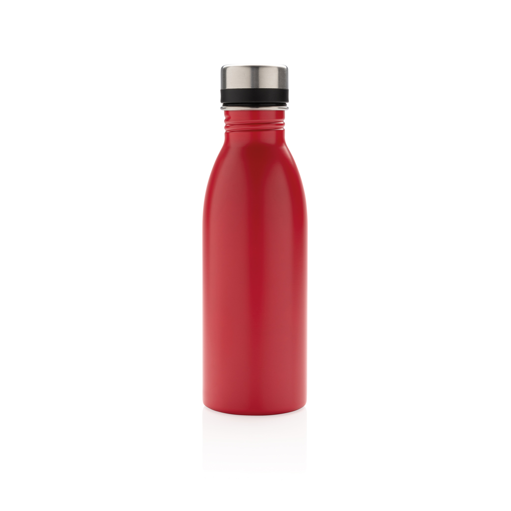 rojo Botella de agua de lujo de acero inoxidable reciclado RCS