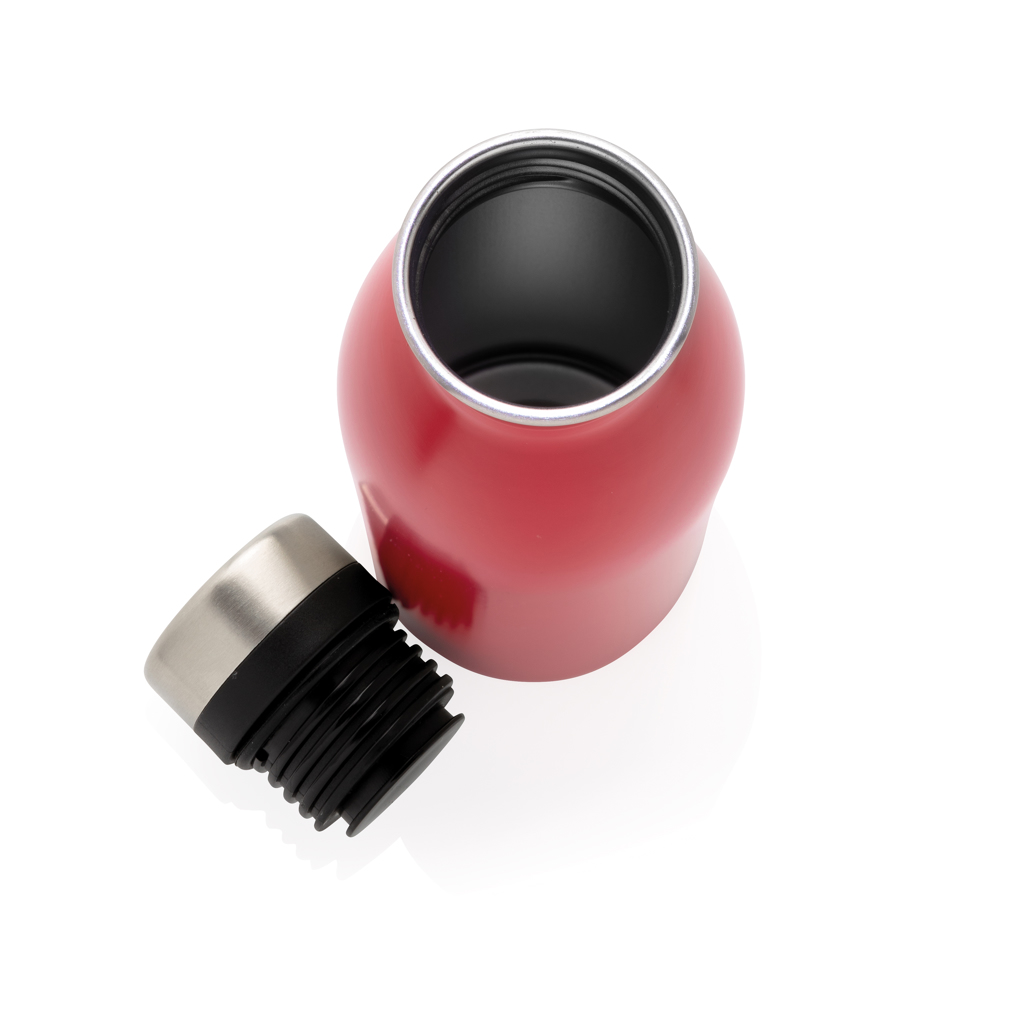 rojo Botella de agua de lujo de acero inoxidable reciclado RCS