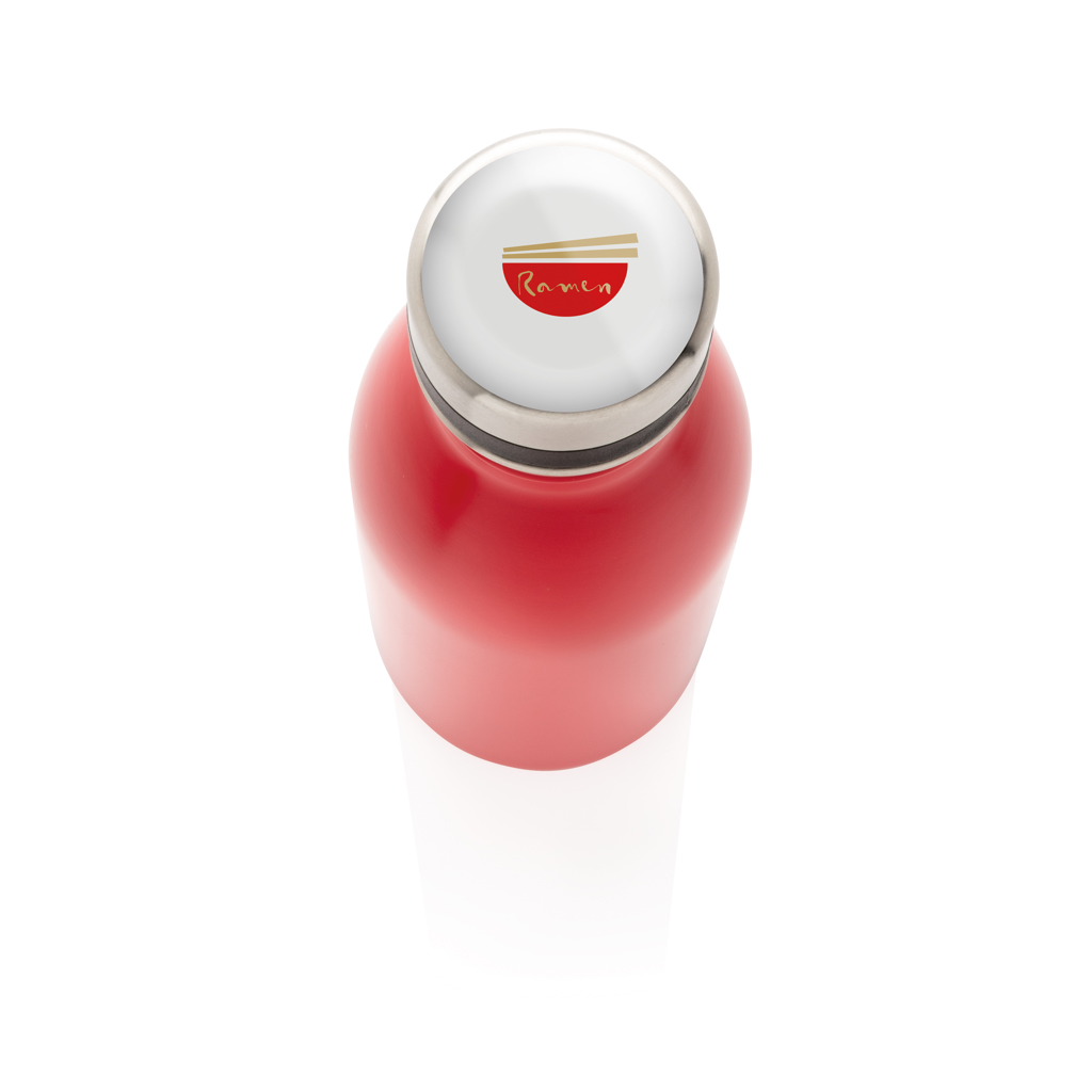 rojo Botella de agua de lujo de acero inoxidable reciclado RCS