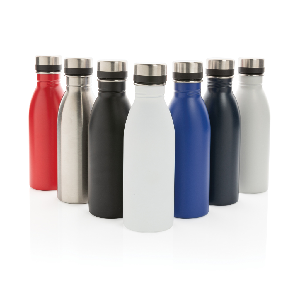 rojo Botella de agua de lujo de acero inoxidable reciclado RCS