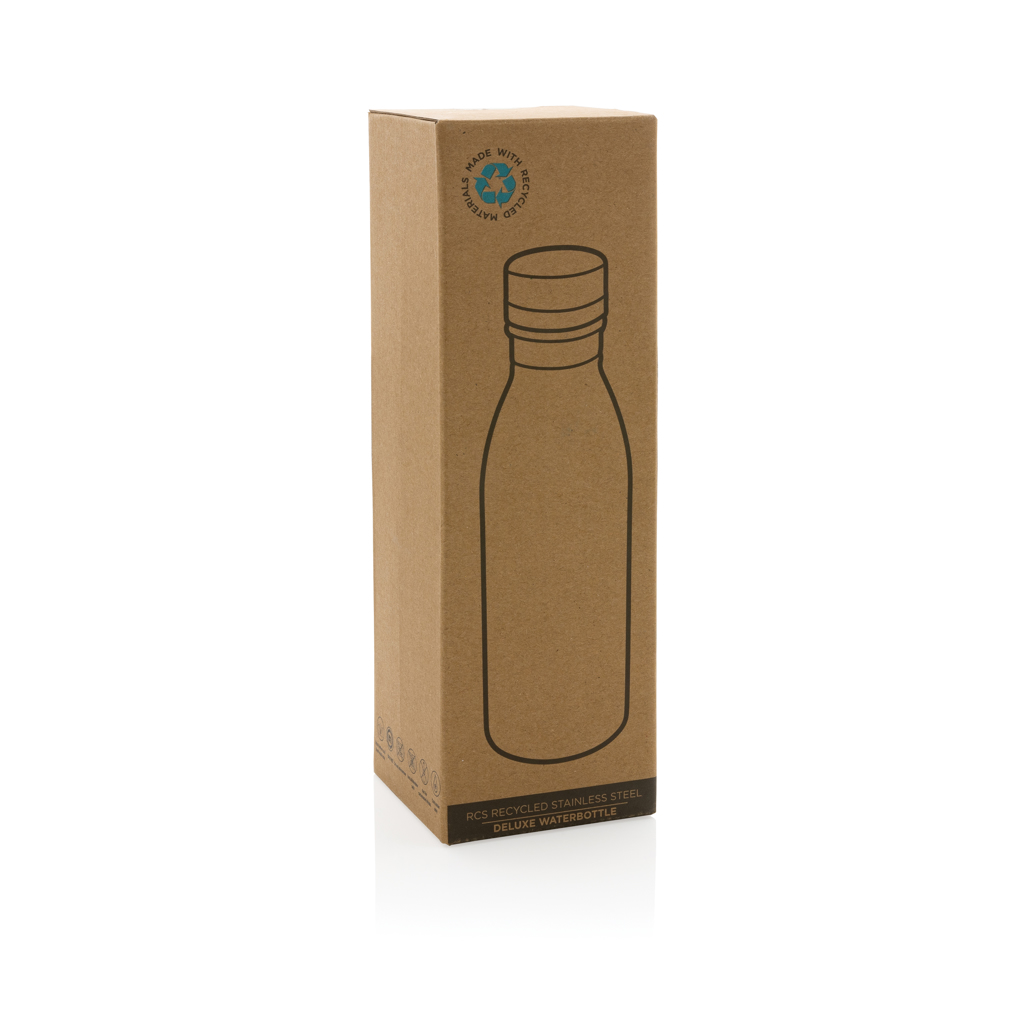 rojo Botella de agua de lujo de acero inoxidable reciclado RCS