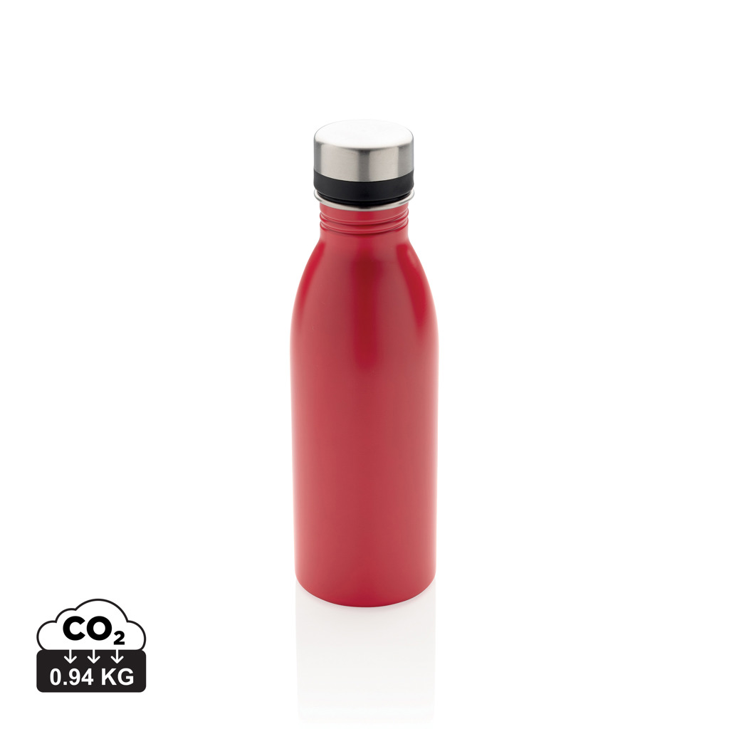 rojo Botella de agua de lujo de acero inoxidable reciclado RCS