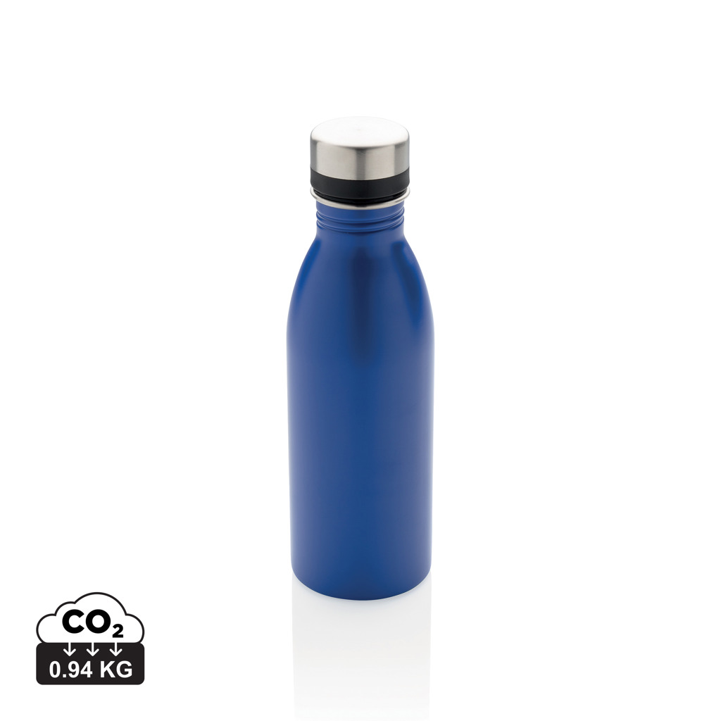 azul Botella de agua de lujo de acero inoxidable reciclado RCS