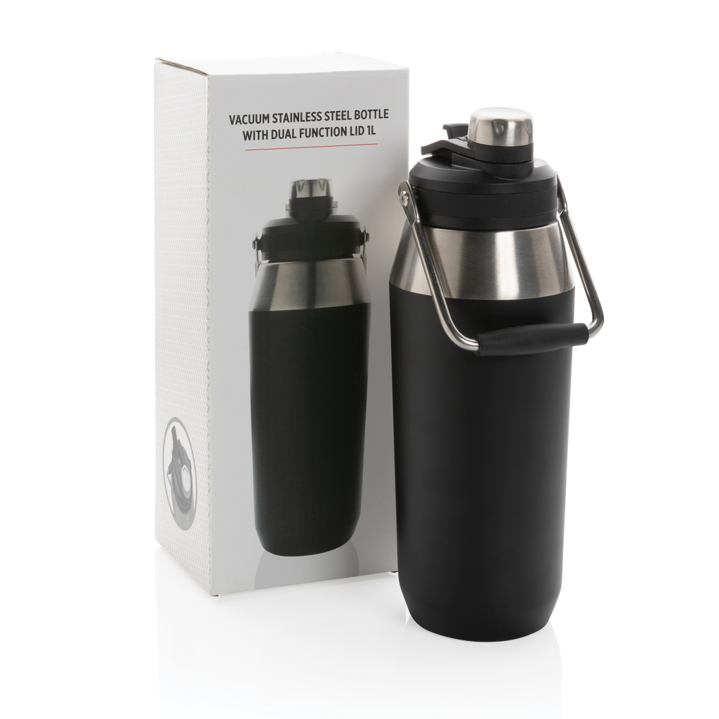 Picture of Vacuum stainless steel dual function lid bottle 1L