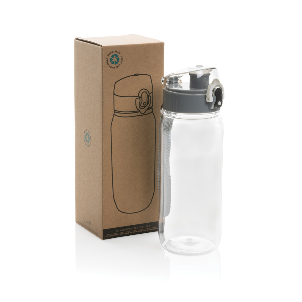 Picture of Yide RCS Recycled PET leakproof lockable waterbottle 600ml