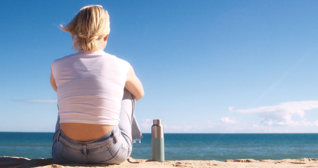 Botella de agua Fluid acero reciclado certificado RCS 600 ml