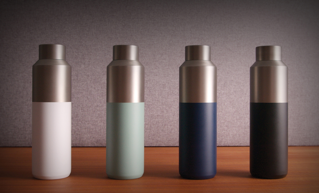 Botella de agua Fluid acero reciclado certificado RCS 600 ml