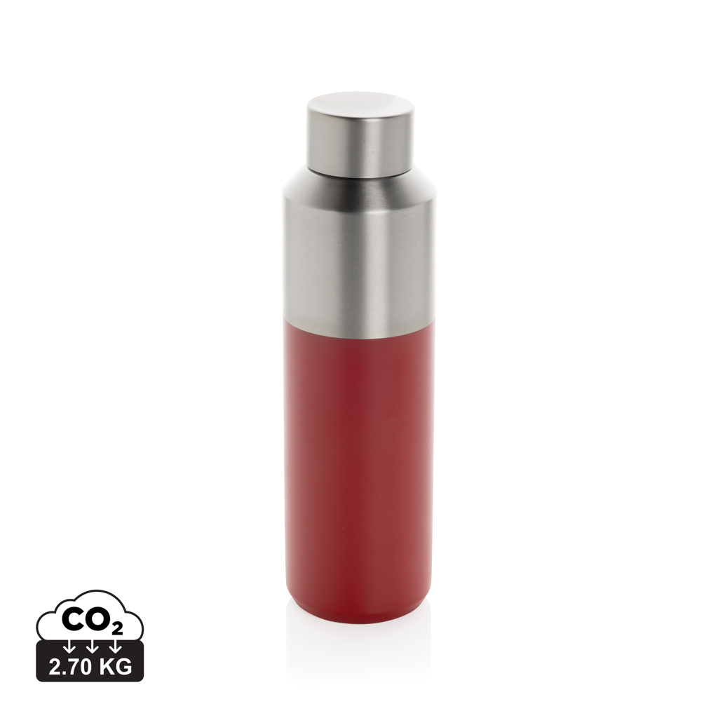 rojo Botella de agua Fluid acero reciclado certificado RCS 600 ml