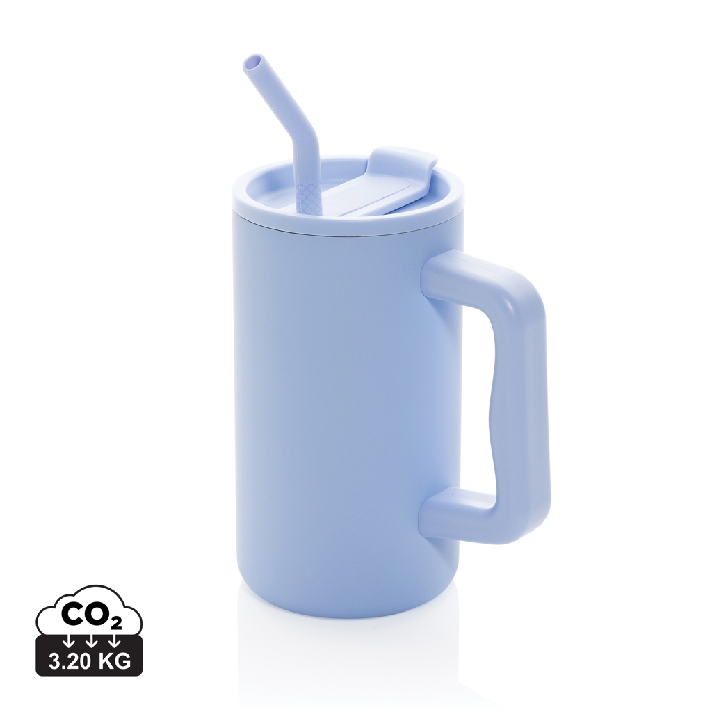 azul claro Taza Cube de acero reciclado RCS 800 ml