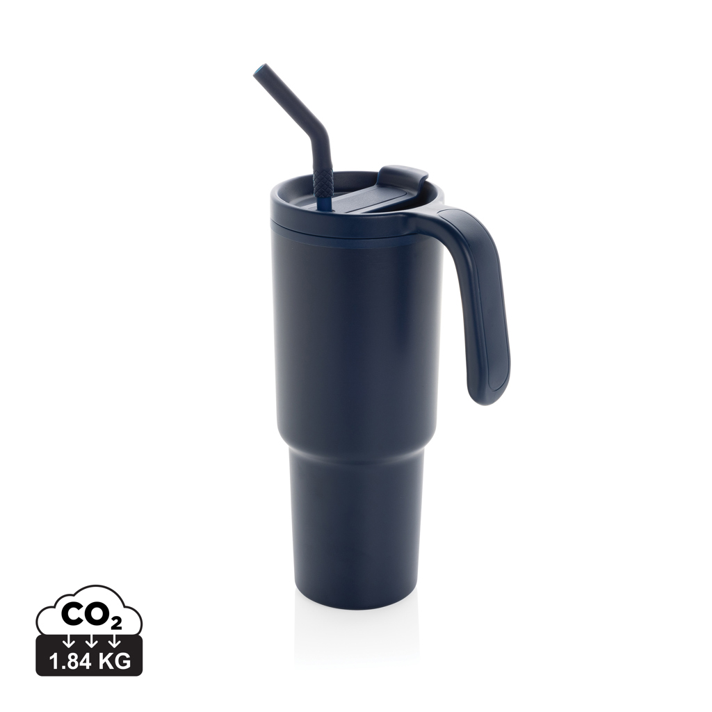 azul marino Vaso de acero reciclado certificado Graphic 360 RCS 900ml