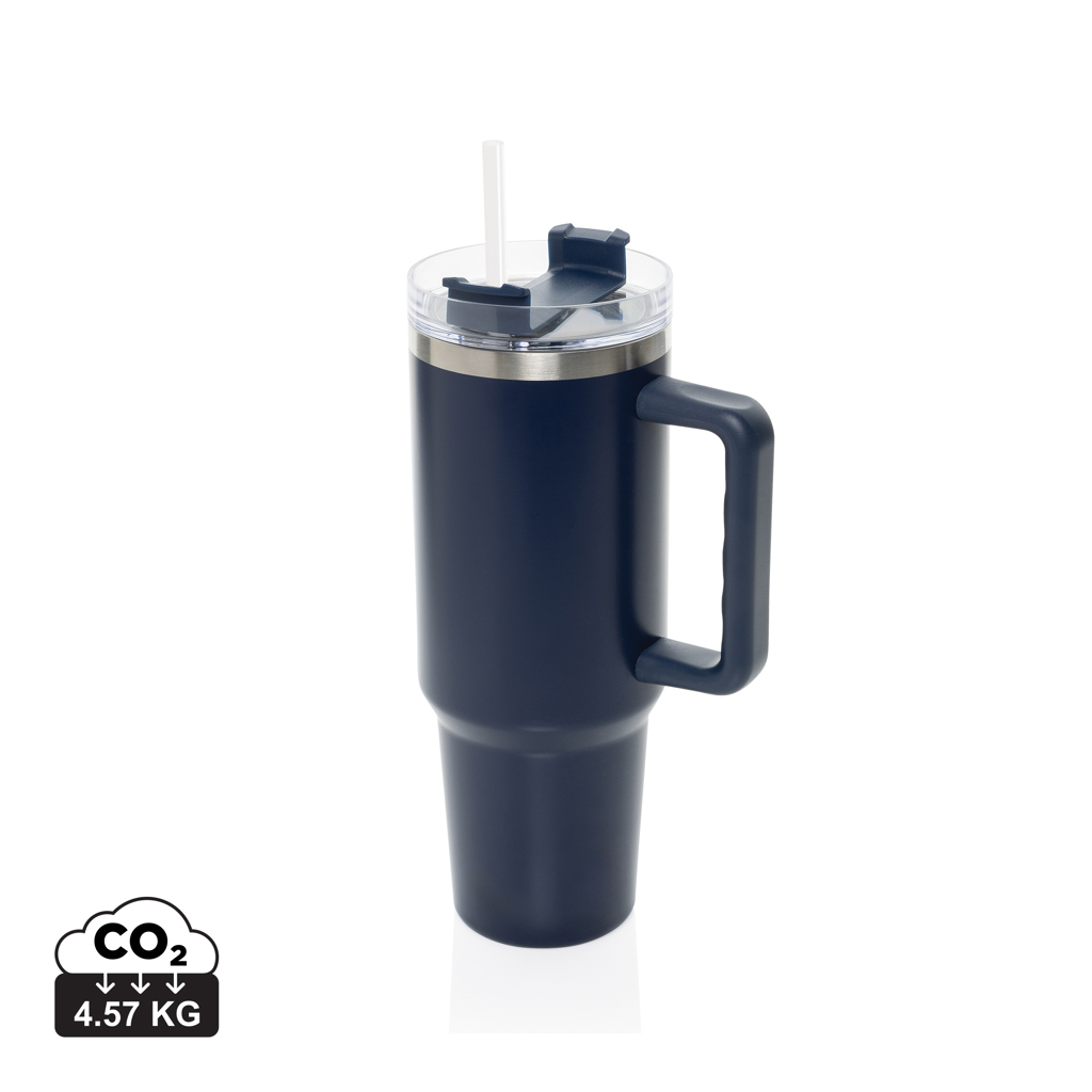 azul marino Vaso de acero reciclado RCS Peakflow 1200 ml