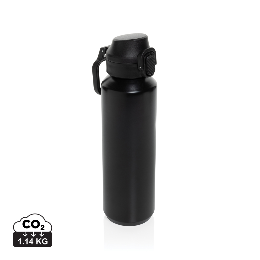 Botella deportiva con cierre de acero reciclado RCS, 600 ml