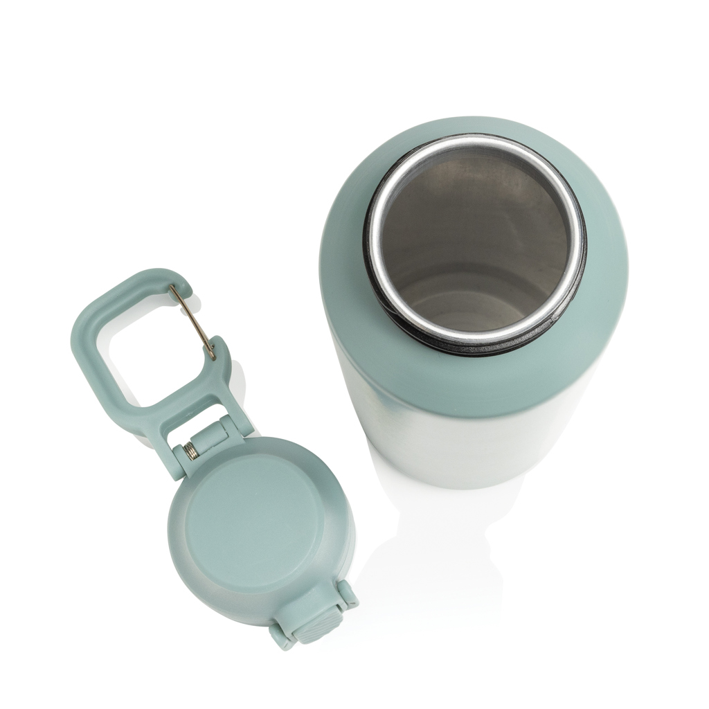 Botella deportiva con cierre de acero reciclado RCS, 600 ml