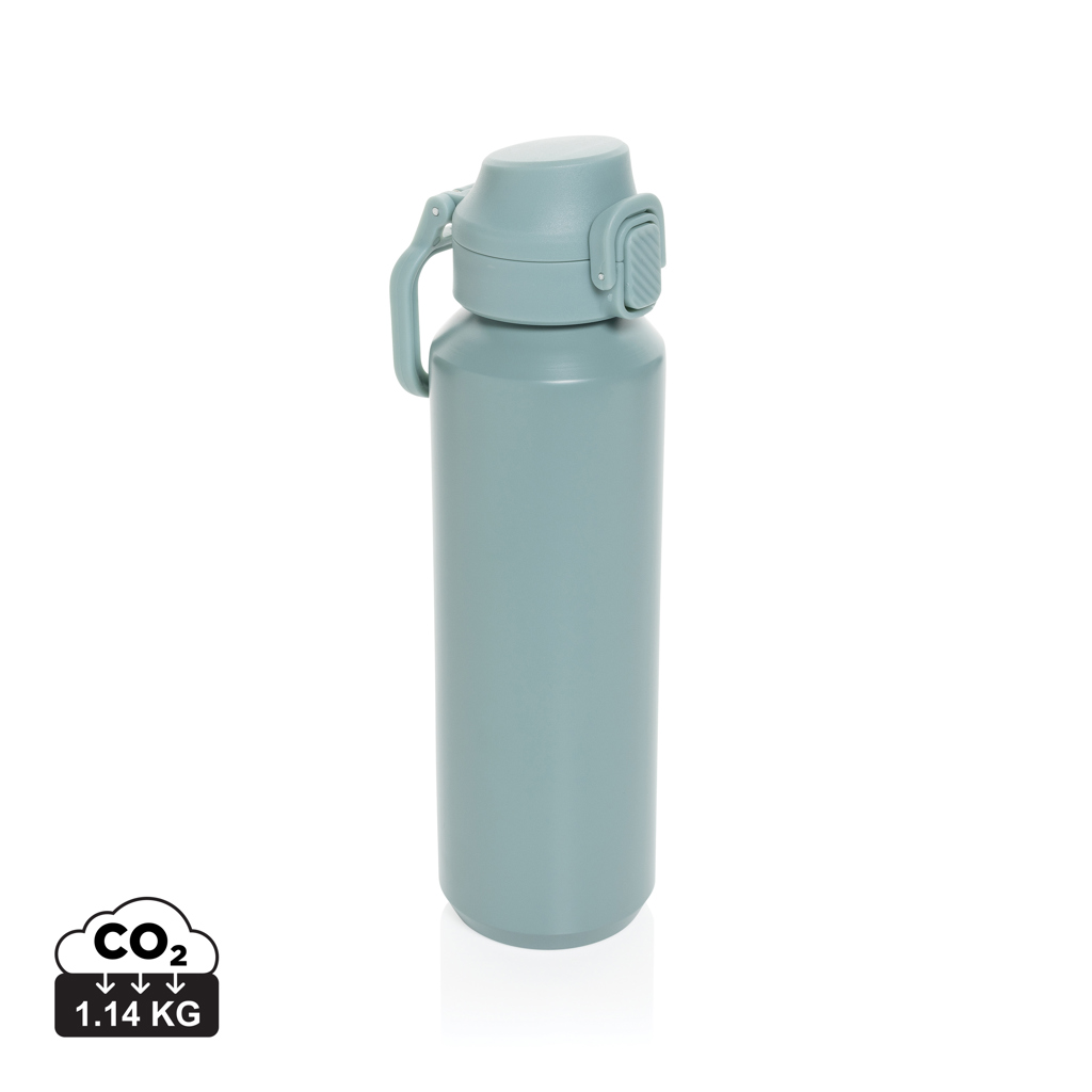 verde Botella deportiva con cierre de acero reciclado RCS, 600 ml