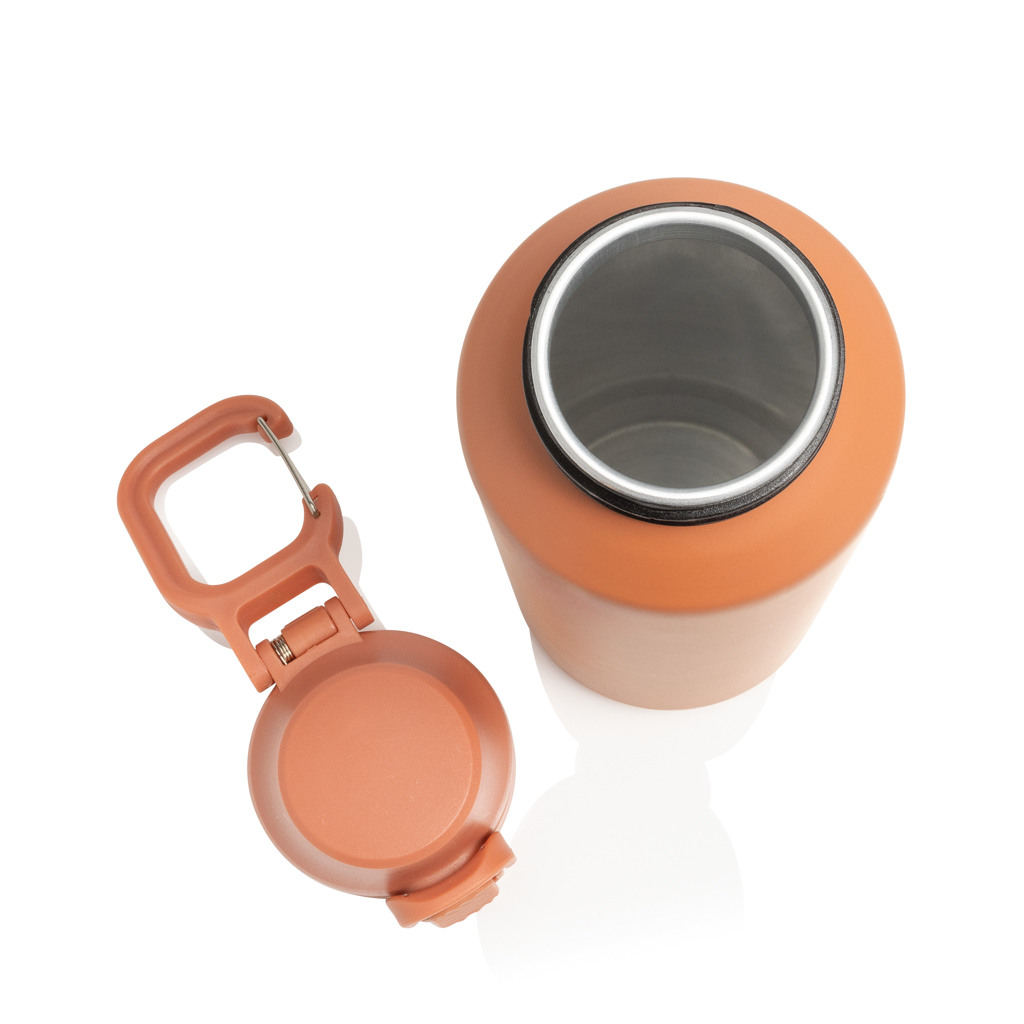 Botella deportiva con cierre de acero reciclado RCS, 600 ml