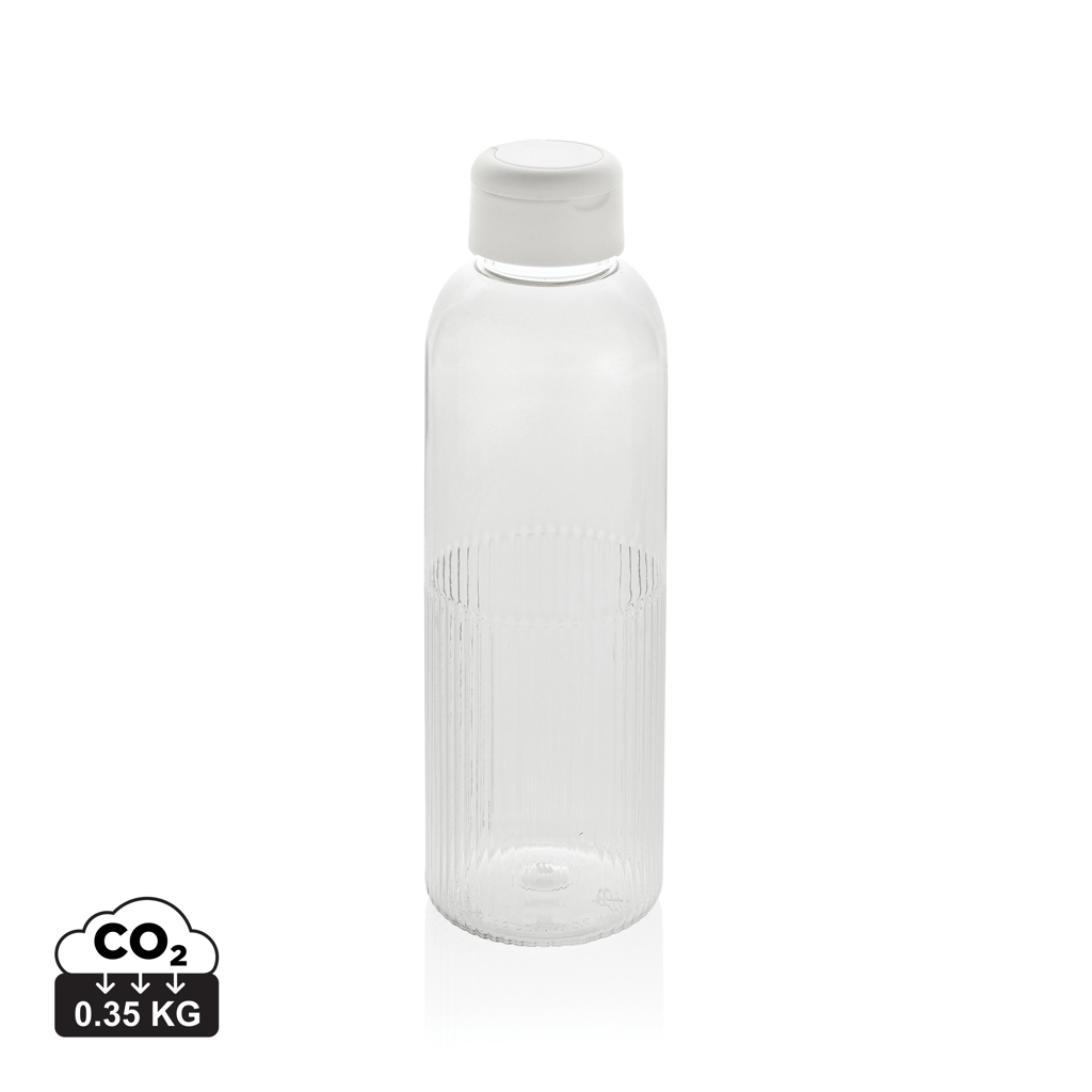 blanco Botella de agua antigoteo Ripple RCS RPET con asa 75 ml
