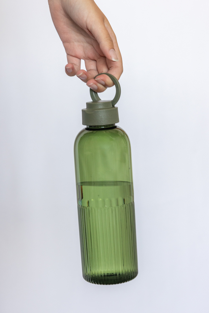 Botella de agua antigoteo Ripple RCS RPET con asa 75 ml