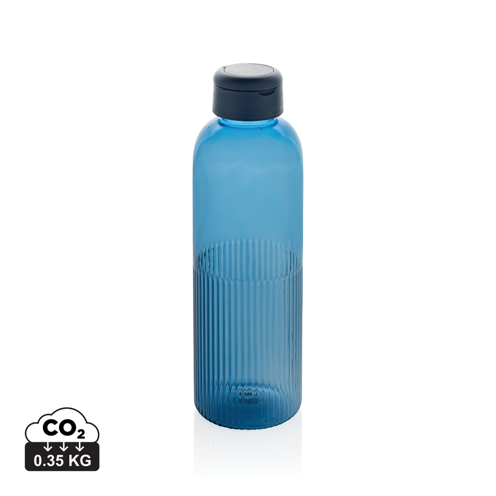 azul marino Botella de agua antigoteo Ripple RCS RPET con asa 75 ml