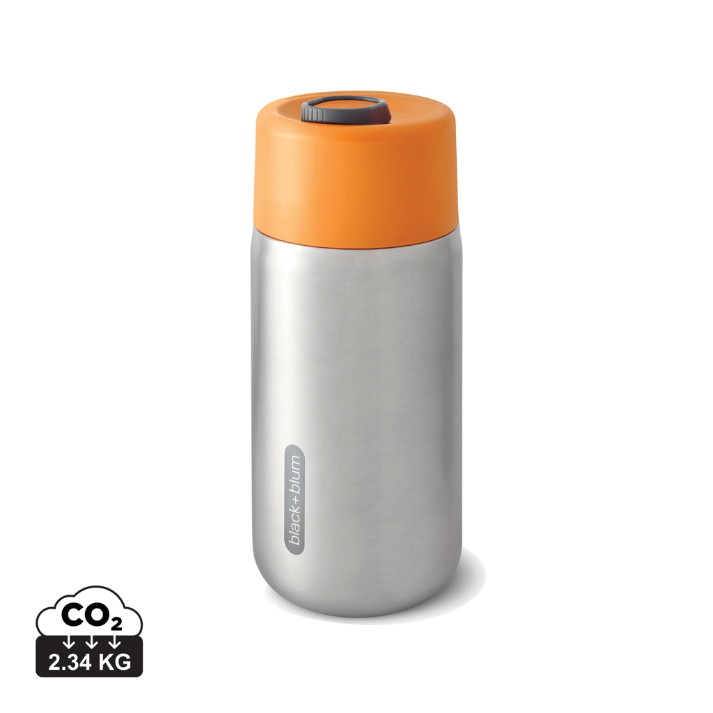 naranja Taza aislada antigoteo acero inoxidable Black + Blum