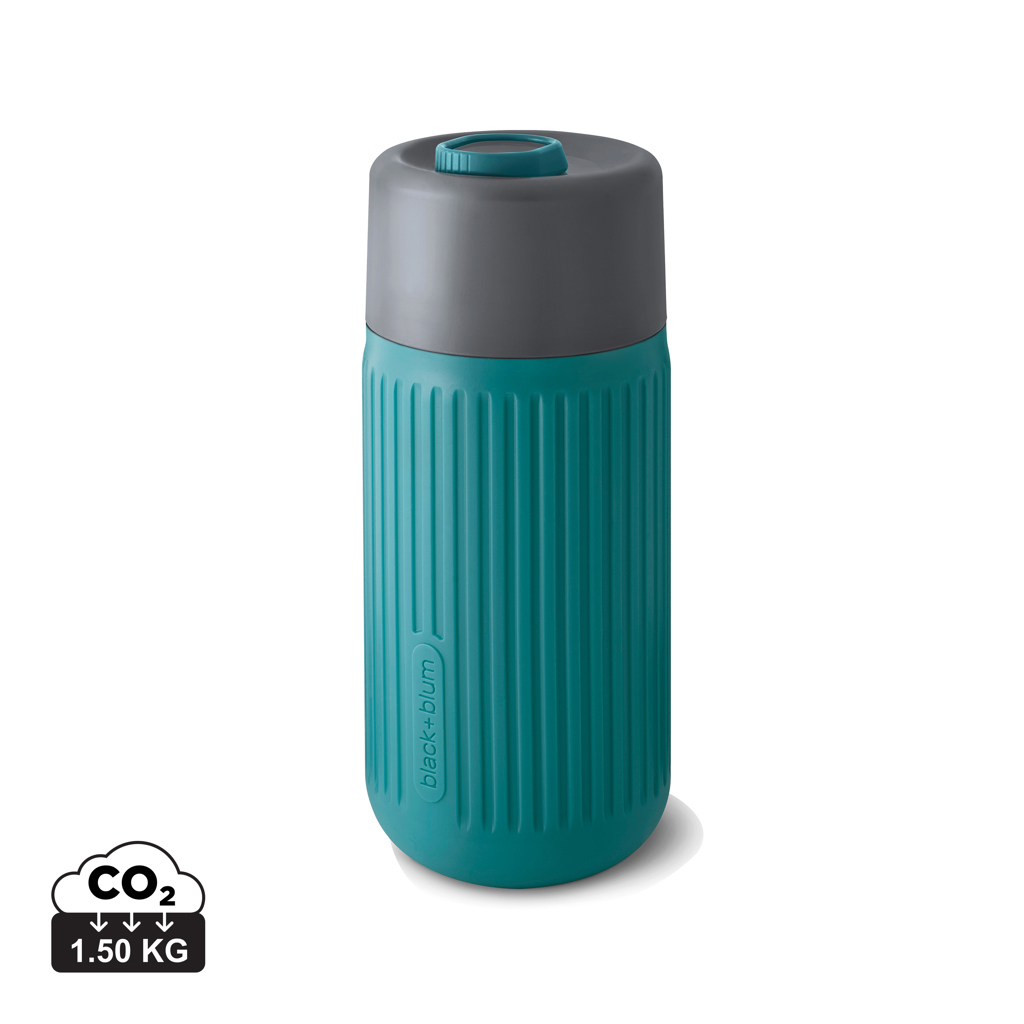 turquesa Vaso de vidrio Black+Blum de 340 ml