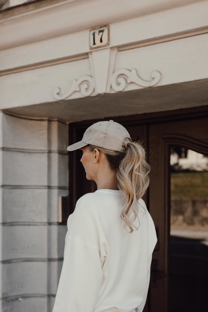 beige Gorra BEAU AWARE™ de sarga de algodón 6 paneles y 270 g/m.