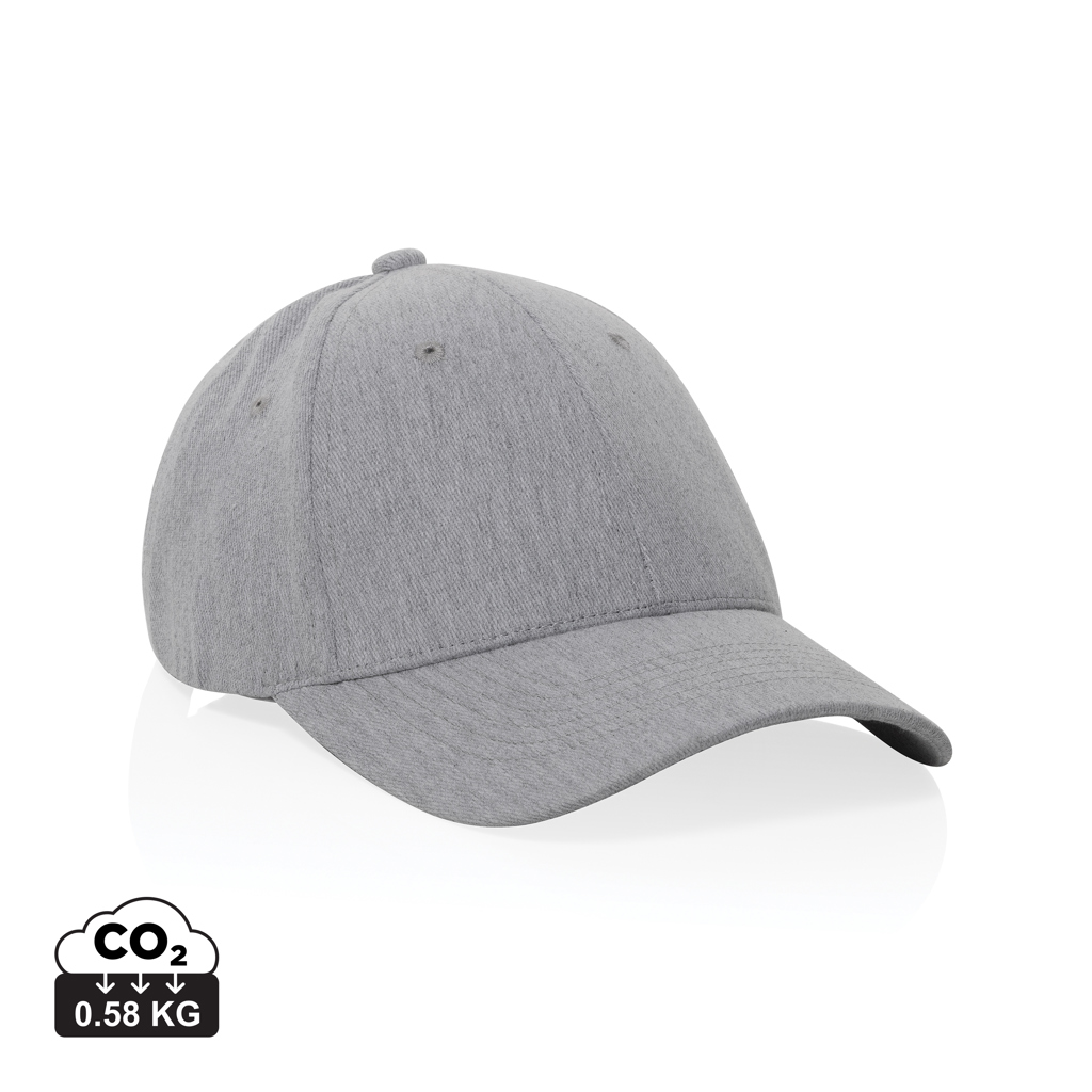 gris Gorra 6 paneles tejido jaspeado reciclado Milo AWARE™200 gr