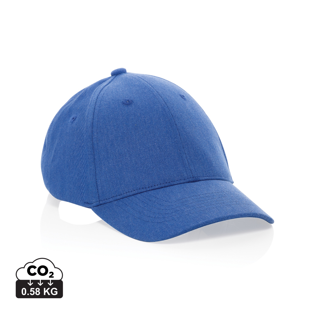 azul Gorra 6 paneles tejido jaspeado reciclado Milo AWARE™200 gr