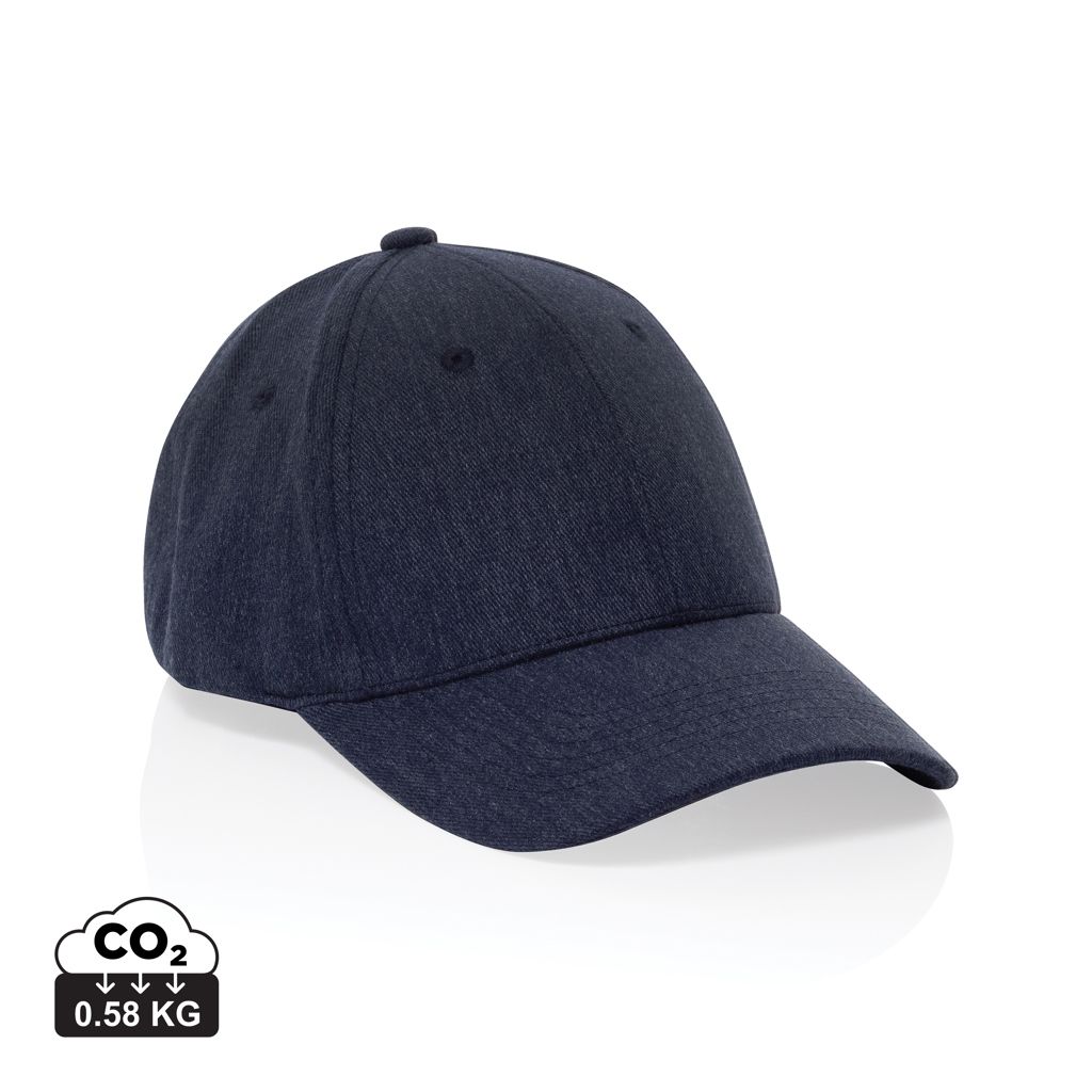 azul marino Gorra 6 paneles tejido jaspeado reciclado Milo AWARE™200 gr