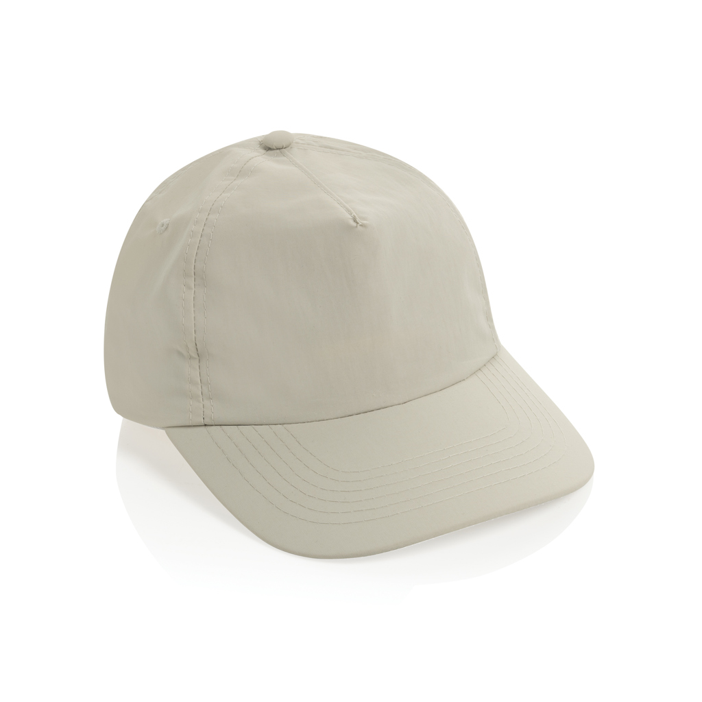 beige Gorra de béisbol KENTO URBAN RCS 5 paneles nailon reciclado