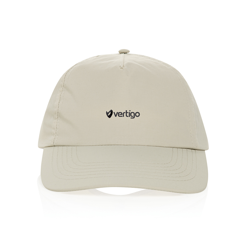 beige Gorra de béisbol KENTO URBAN RCS 5 paneles nailon reciclado