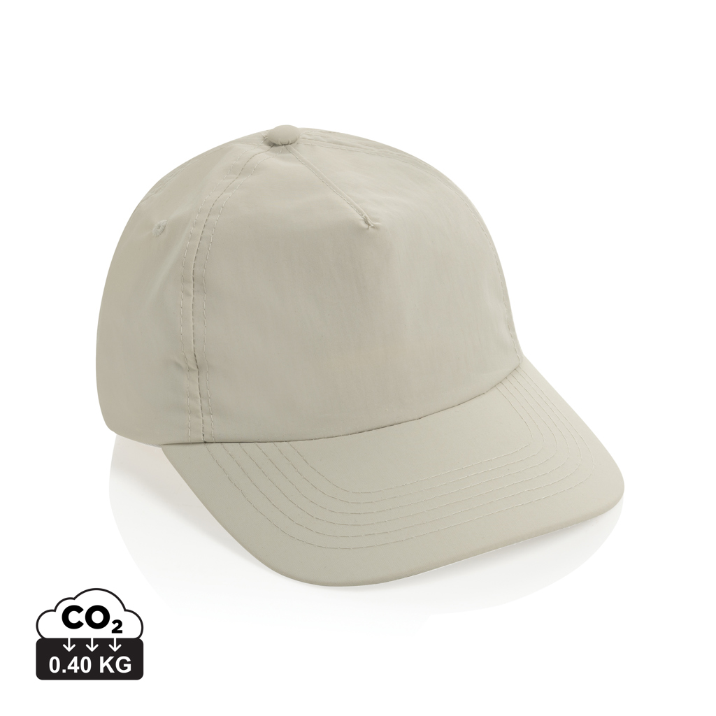 beige Gorra de béisbol KENTO URBAN RCS 5 paneles nailon reciclado