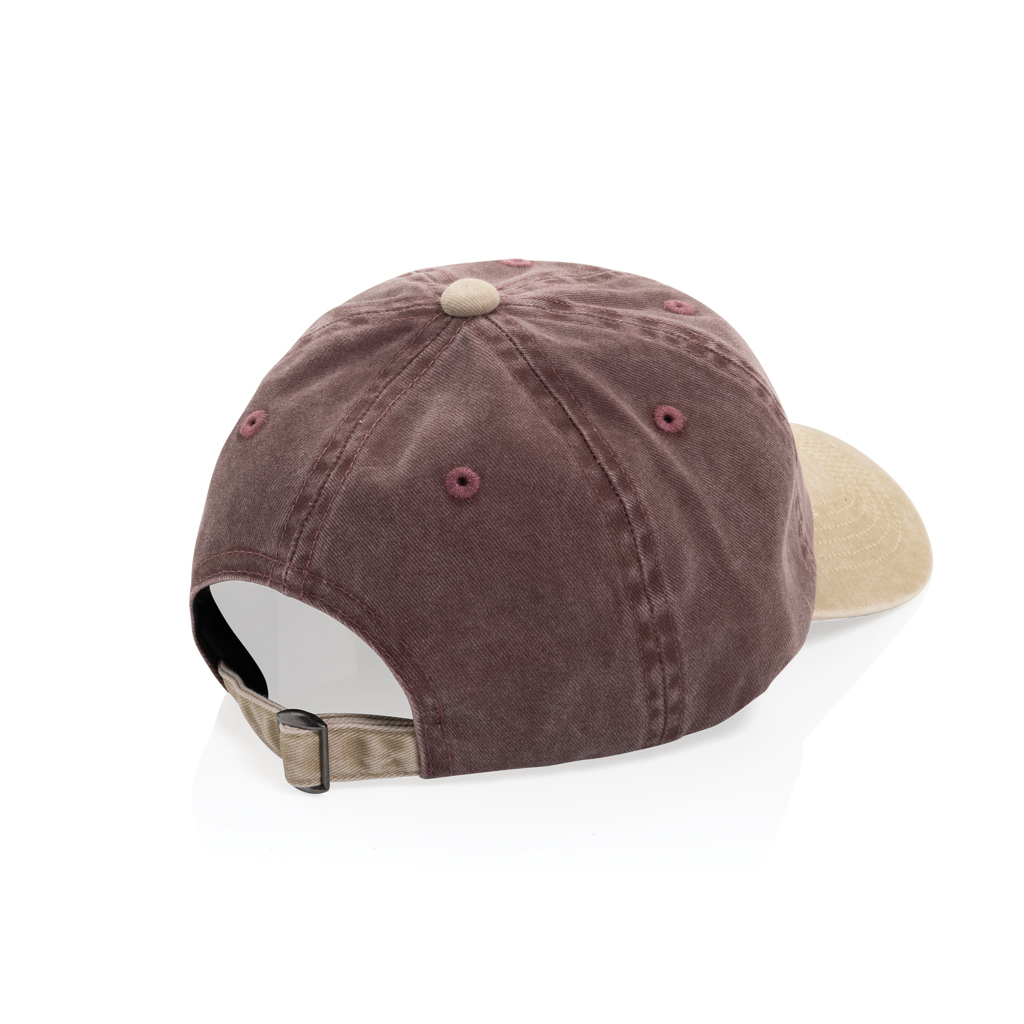 maroon Gorra algodón bicolor 270 g/m² con 6 paneles BEAU AWARE™