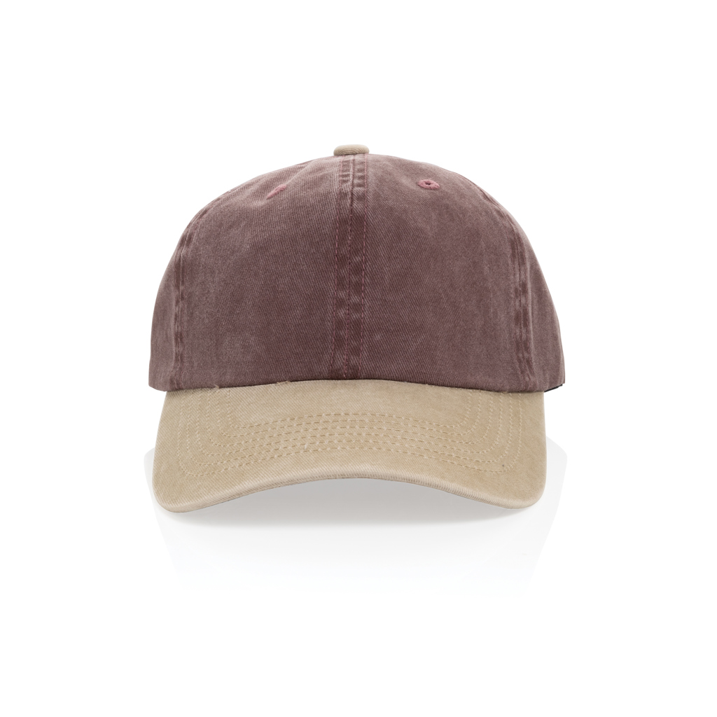 maroon Gorra algodón bicolor 270 g/m² con 6 paneles BEAU AWARE™