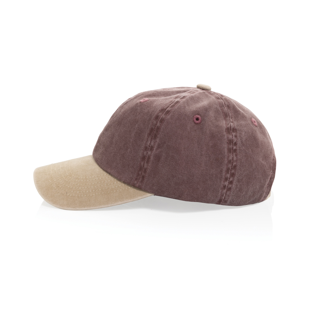 maroon Gorra algodón bicolor 270 g/m² con 6 paneles BEAU AWARE™