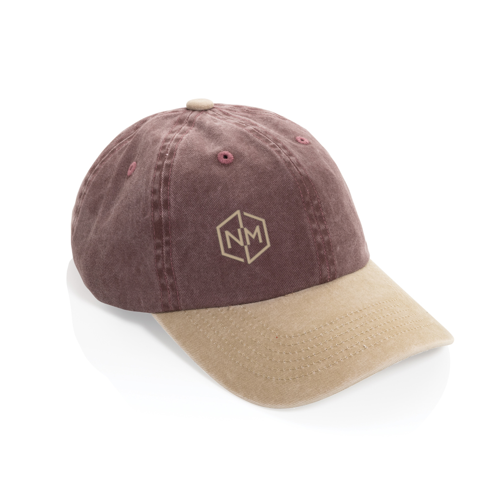 maroon Gorra algodón bicolor 270 g/m² con 6 paneles BEAU AWARE™
