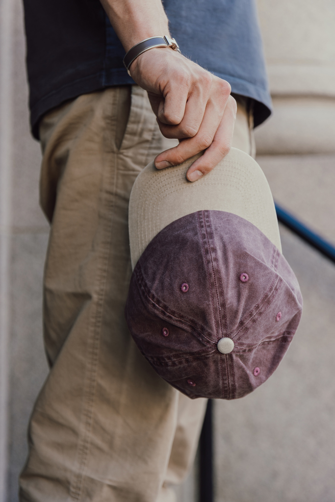 maroon Gorra algodón bicolor 270 g/m² con 6 paneles BEAU AWARE™