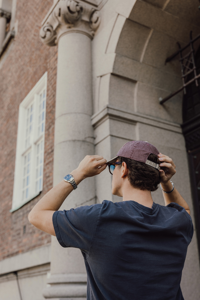 maroon Gorra algodón bicolor 270 g/m² con 6 paneles BEAU AWARE™