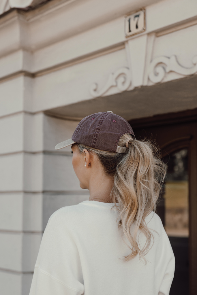 maroon Gorra algodón bicolor 270 g/m² con 6 paneles BEAU AWARE™
