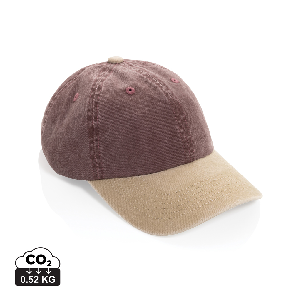 maroon Gorra algodón bicolor 270 g/m² con 6 paneles BEAU AWARE™