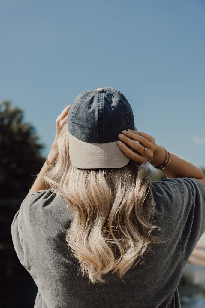 azul marino Gorra algodón bicolor 270 g/m² con 6 paneles BEAU AWARE™