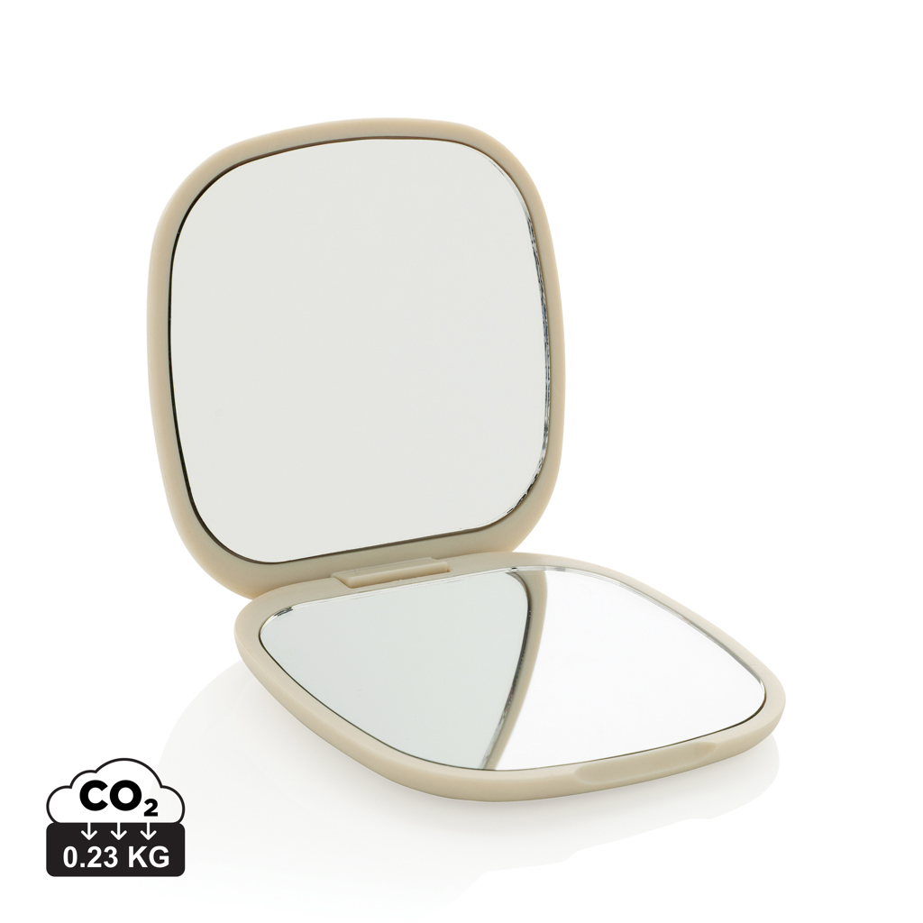 beige Espejo de maquillaje de plástico reciclado Reflecta RCS